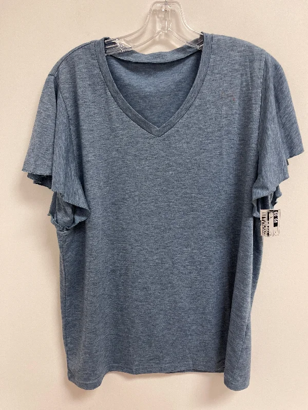 Top Short Sleeve By Clothes Mentor In Blue, Size: L