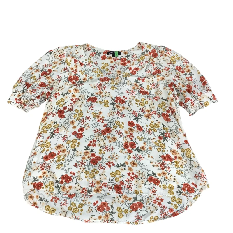 Top Short Sleeve By Clothes Mentor In Floral, Size: L