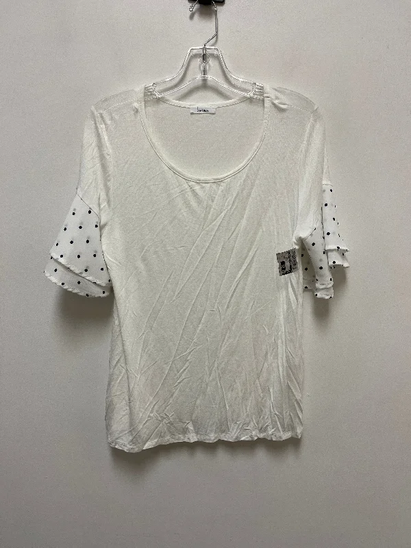 Top Short Sleeve By Clothes Mentor In White, Size: L