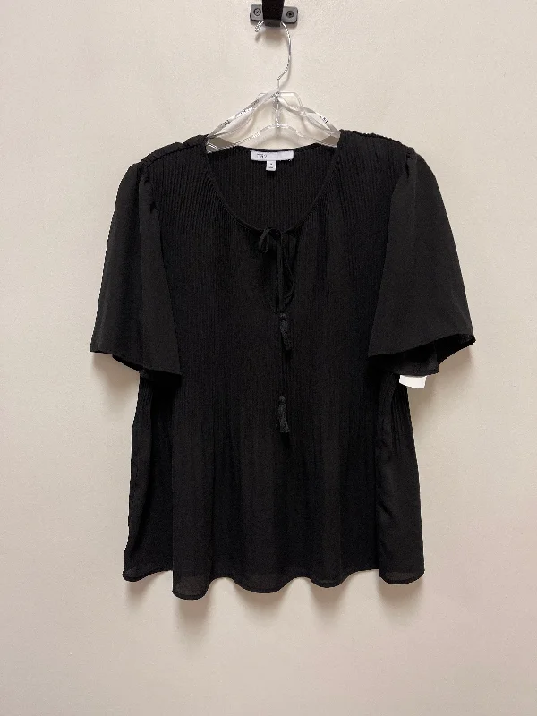 Top Short Sleeve By Dr2 In Black, Size: M