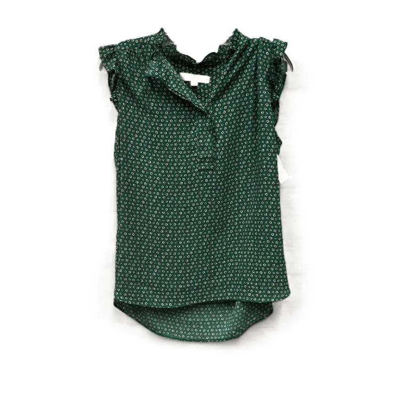 Top Short Sleeve By Loft In Green, Size: M