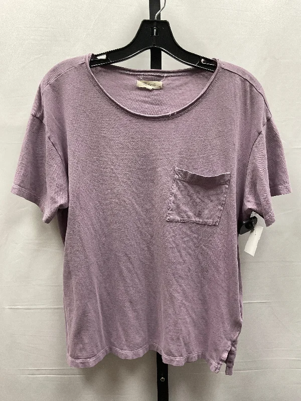 Top Short Sleeve By Madewell In Purple, Size: S