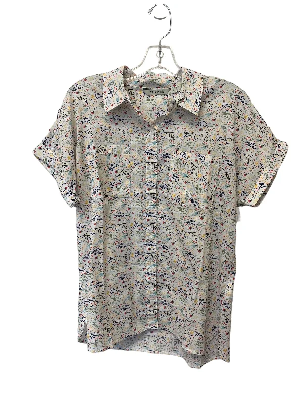 Top Short Sleeve By Orvis In Floral Print, Size: S