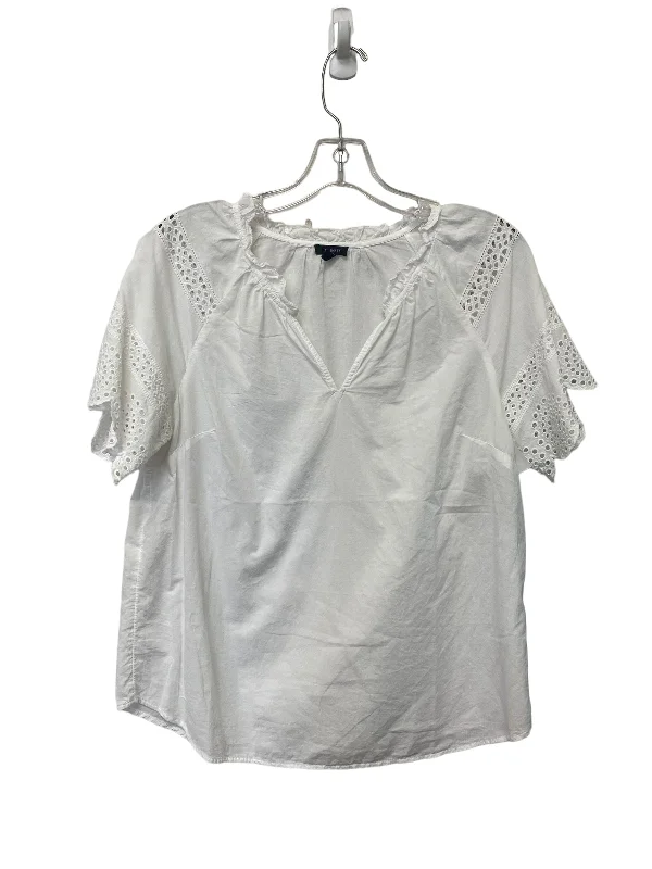 Top Short Sleeve By Talbots In White, Size: S