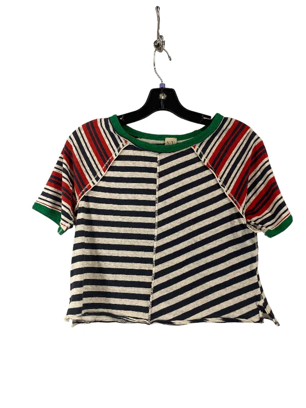 Top Short Sleeve By We The Free In Striped Pattern, Size: S