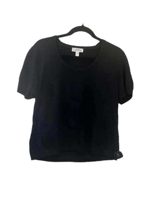 Top Short Sleeve Designer By St John Collection In Navy, Size: S