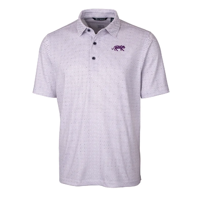 LSU Tigers Men's Cutter & Buck Polo Purple Pike Double Dot Print