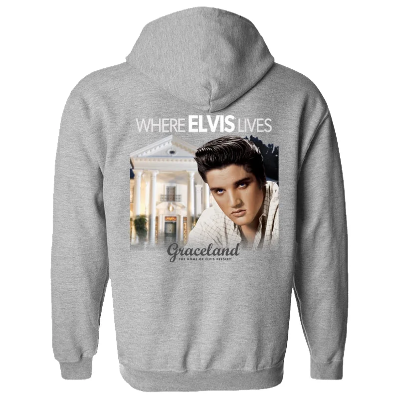 Where Elvis Lives Zip Hoodie